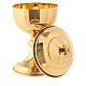 Molina ciborium with shiny finish in silver brass for 50 hosts s2