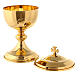 Molina ciborium with shiny finish in silver brass for 50 hosts s3