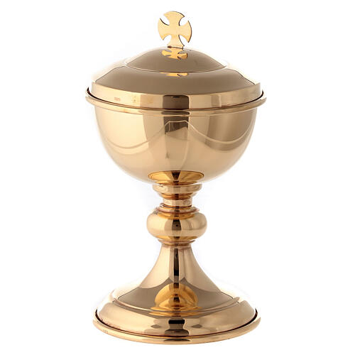 Molina ciborium with shiny finish suitable for 50 hosts in 925 solid sterling silver 1