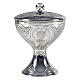 Molina ciborium with leaves design in silver brass carved by hand s1