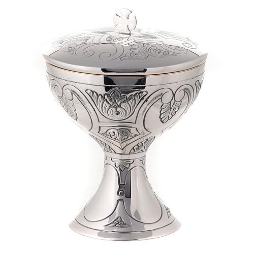 Molina ciborium with leaves design in 925 solid sterling silver carved by hand 1