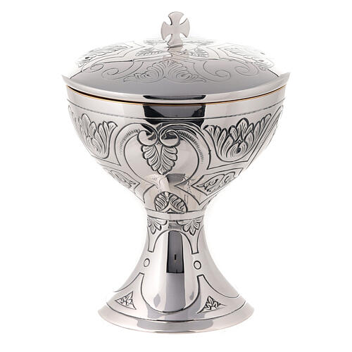 Molina ciborium with leaves design in 925 solid sterling silver carved by hand 2
