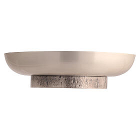 Patena Concava Molina satinato ottone argentato