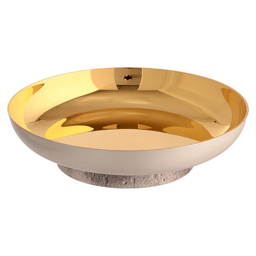 Patena Concava Molina satinato ottone argentato 1