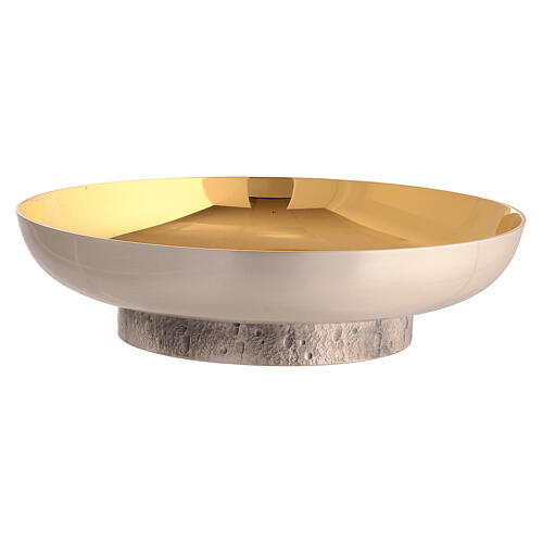 Patena Concava Molina satinato ottone argentato 3