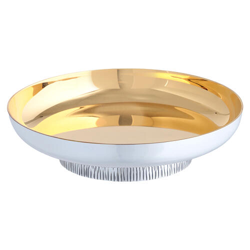 Concave paten Molina in silver brass with shiny finish 1