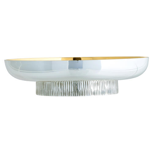 Patena Concava Molina brillante ottone argentato 2