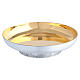 Concave paten Molina in silver brass with shiny finish s1