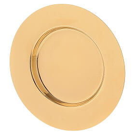 Patena Piatta Molina brillante fonda argento massiccio 925 dorato
