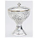 Molina ciborium with Evangelists symbols in silver brass carved by hand s1