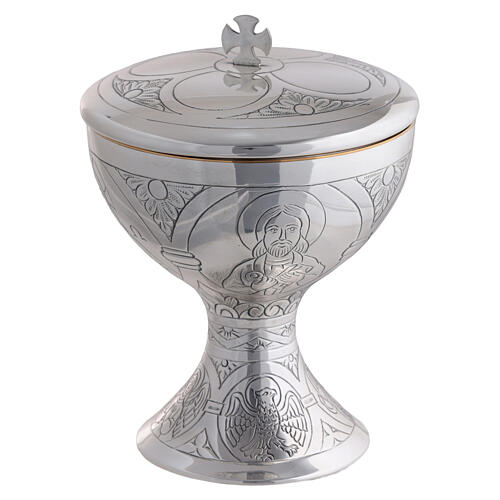 Molina ciborium in Tassilo style in silver brass 5