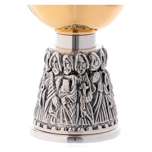 Communion chalice Molina twelve apostles in two coloured brass 2