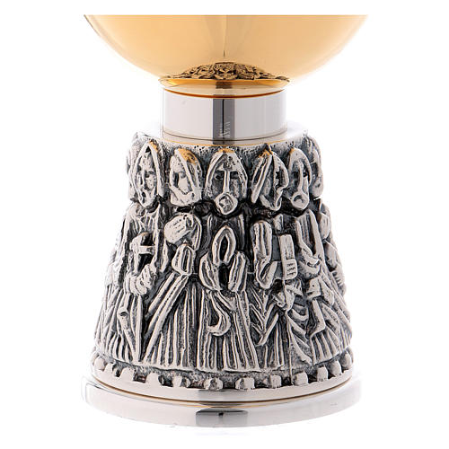 Communion chalice Molina twelve apostles in two coloured brass 3