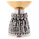 Communion chalice Molina twelve apostles in two coloured brass s4