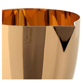 Simple classic style chalice with lip in gold-plated brass, Molina