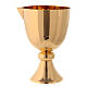 Simple classic style chalice with lip in gold-plated brass, Molina s1