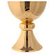 Simple classic style chalice with lip in gold-plated brass, Molina s3