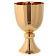 Simple classic style chalice with lip in gold-plated brass, Molina s6