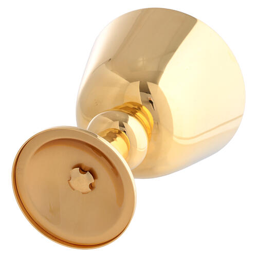 Small simple chalice in golden brass 3