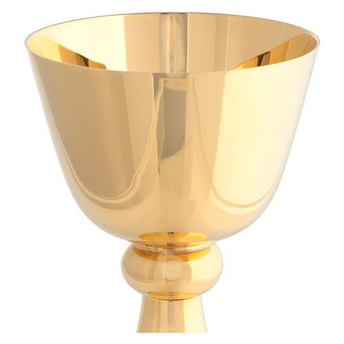 Simple classic style chalice in gold-plated brass, Molina 2