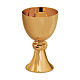 Simple classic style chalice in gold-plated brass, Molina s1