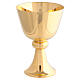 Simple classic style chalice in gold-plated brass, Molina s1