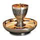 Communion set hammered by hand in silver brass s1