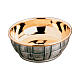 Bowl paten with basket design in silver-plated brass s1