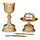 Byzantine style eastern rite set with Pantocrator in two tone brass Molina s1