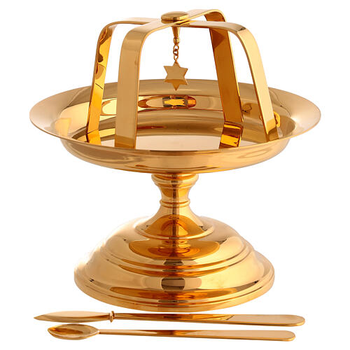 Classical Molina Byzantin chalice and paten, gold-plated brass 3