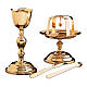 Classical Molina Byzantin chalice and paten, gold-plated brass s1