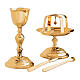 Classical Molina Byzantin chalice and paten, gold-plated brass s1