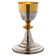 Chalice and ciborium hammered in silver brass s2