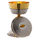 Chalice and ciborium hammered in silver brass s4
