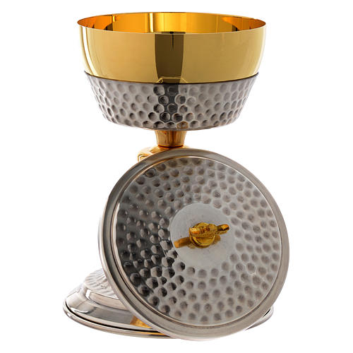 Two tone hammered chalice and ciborium 4