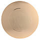Patène gravée laiton doré lisse IHS diamètre 15 cm s1