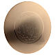 Patène gravée laiton doré lisse IHS diamètre 15 cm s2