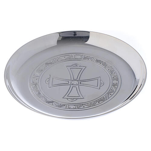 Chalice Paten Box, Bethlehem Monastery Romanesque style silvered brass 4