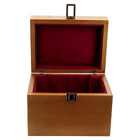 Cofre Monjes de Belén Madera y Terciopelo para Cáliz y Patena 17x22x16