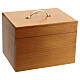Coffret Moines de Bethléem bois et velours pour calice et patène 17x22x16 cm s5