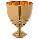 Chalice Baroque model in brass with red zircons 20 cm s2