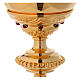 Baroque style Chalice in brass with red zircons, 8 in s3