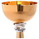 Chalice Sant'Alfredo model with knurling in golden coloured brass 21 cm s2