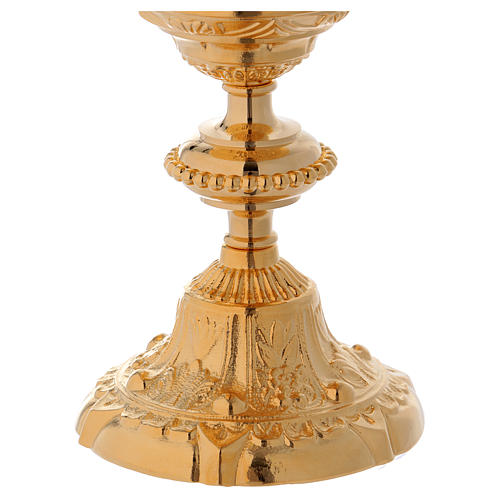 Baroque style ciborium cast brass 10 inches 3