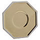Octagonal paten in brass diam. 17 cm s1