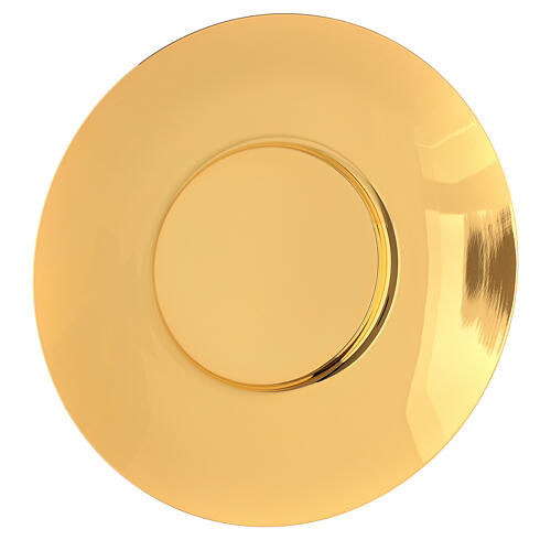 Paten in brass diam. 20 cm, classic style 1