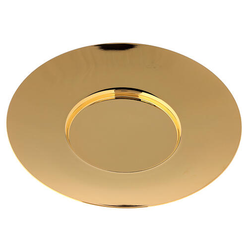 Classic paten in brass 8 in diameter 3
