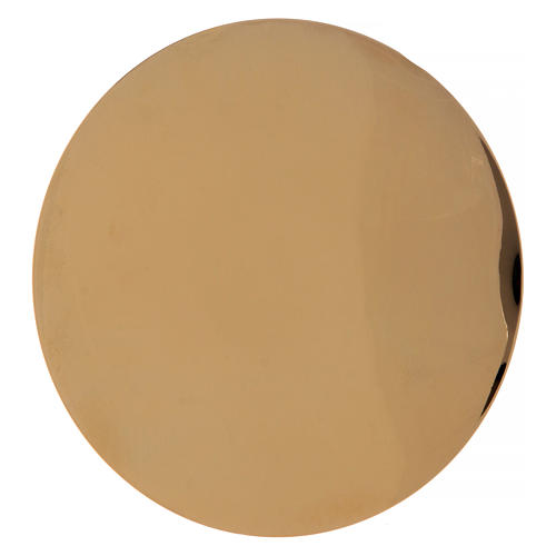 Patena dourada diâm. 14,5 cm latã dourado Forma Fluens 2