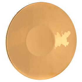 Large paten in golden brass diam 29 cm