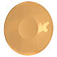 Large paten in golden brass diam 29 cm s1